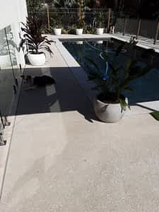 Concrete pool area
